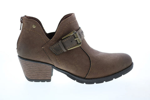 Earth Origins Ariel Womens Brown Synthetic Slip On Ankle & Booties Boots