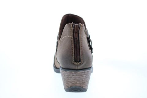 Earth Origins Ariel Womens Brown Synthetic Slip On Ankle & Booties Boots
