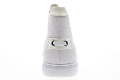 Steve Madden Astoria Mens White Leather Lace Up High Top Sneakers Shoes