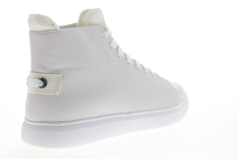 Steve Madden Astoria Mens White Leather Lace Up High Top Sneakers Shoes