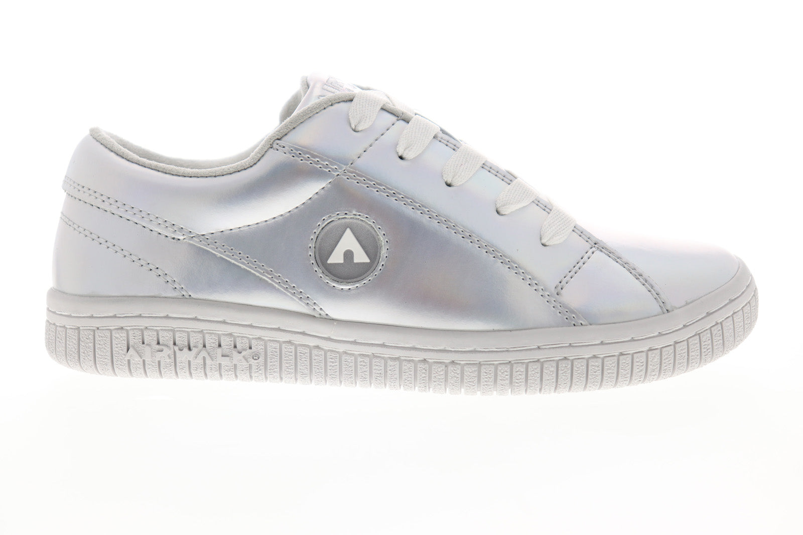 Airwalk Pearl AW19863 Womens Silver Gray Leather Low Top Skate