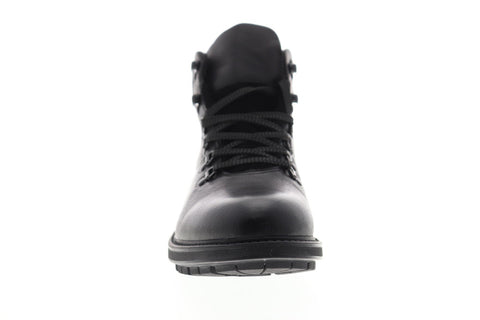 Steve Madden Axell Mens Black Leather Lace Up Casual Dress Boots Shoes