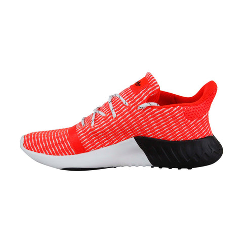 Adidas Tubular Dusk B37737 Mens Red Canvas Casual Lace Up Low Top Sneakers Shoes