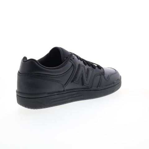 New Balance 480 BB480L3B Mens Black Leather Lifestyle Sneakers Shoes