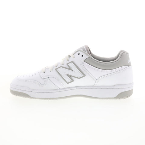 New Balance 480 BB480LGM Mens White Leather Lifestyle Sneakers Shoes