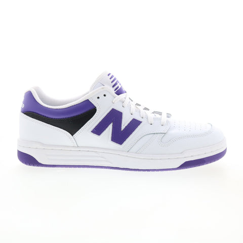 New Balance 480 BB480LPB Mens White Leather Lace Up Lifestyle Sneakers Shoes