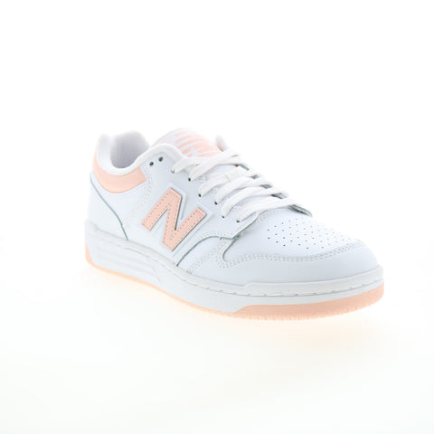 New Balance 480 BB480LPH Mens White Leather Lace Up Lifestyle Sneakers Shoes