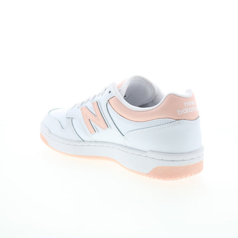 New Balance 480 BB480LPH Mens White Leather Lace Up Lifestyle Sneakers Shoes
