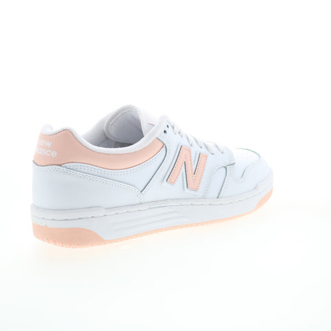New Balance 480 BB480LPH Mens White Leather Lace Up Lifestyle Sneakers Shoes