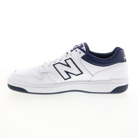 New Balance 480 BB480LWN Mens White Leather Lifestyle Sneakers Shoes