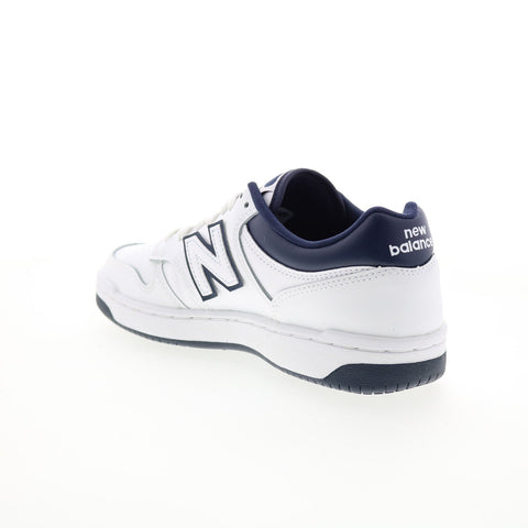 New Balance 480 BB480LWN Mens White Leather Lifestyle Sneakers Shoes