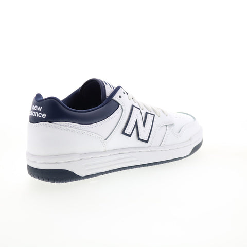 New Balance 480 BB480LWN Mens White Leather Lifestyle Sneakers Shoes