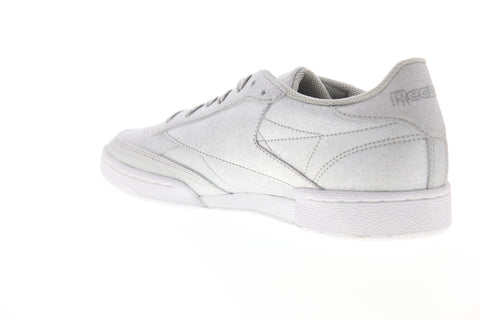Reebok Club C 85 SYN BD5758 Womens Silver Gray Leather Lifestyle Sneakers Shoes