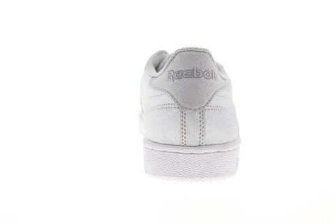 Reebok Club C 85 SYN BD5758 Womens Silver Gray Leather Lifestyle Sneakers Shoes
