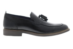 Steve Madden Beecher Mens Black Leather Casual Dress Slip On Loafers Shoes