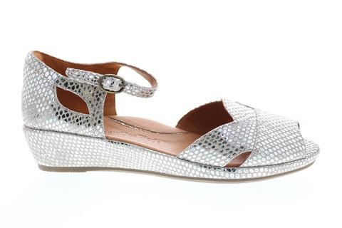 L'Amour Des Pieds Betterton Womens Gold Leather Strap Slingback Flats Shoes