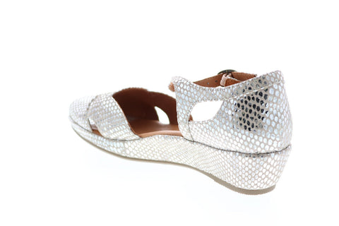L'Amour Des Pieds Betterton Womens Gold Leather Strap Slingback Flats Shoes