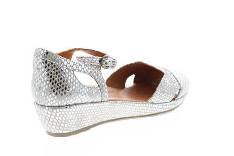 L'Amour Des Pieds Betterton Womens Gold Leather Strap Slingback Flats Shoes