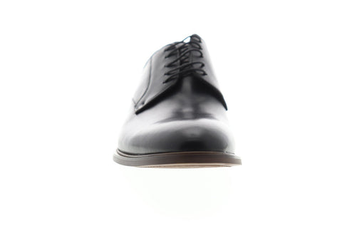 Steve Madden Biltmore Mens Black Leather Dress Lace Up Oxfords Shoes