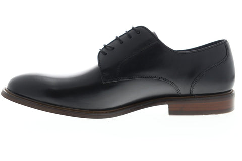 Steve Madden Biltmore Mens Black Leather Dress Lace Up Oxfords Shoes