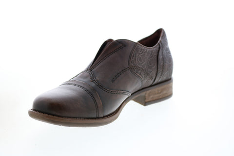 Earth Blythe Womens Brown Leather Slip On Loafer Flats Shoes