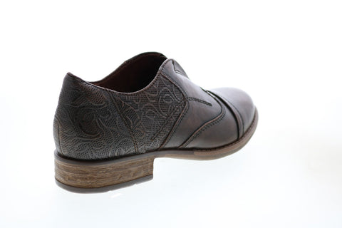 Earth Blythe Womens Brown Leather Slip On Loafer Flats Shoes