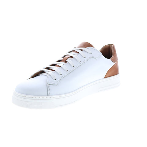 Bruno Magli Raffaele BM1RFLG0P Mens White Leather Lifestyle Sneakers Shoes