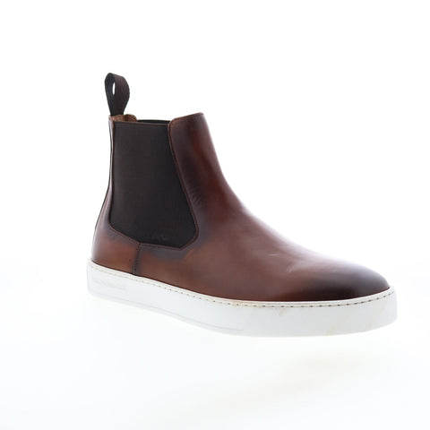 Bruno Magli Romeo BM1ROMB0P Mens Brown Leather Slip On Chelsea Boots
