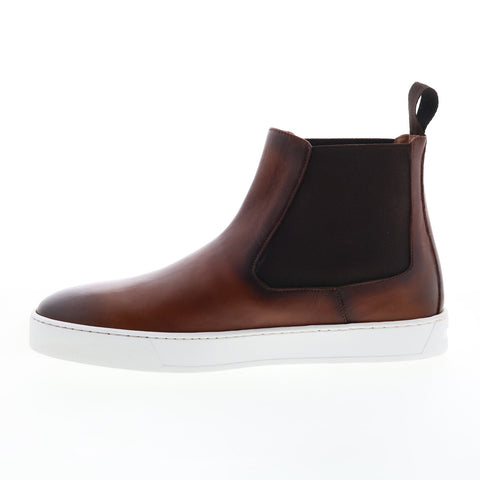 Bruno Magli Romeo BM1ROMB0P Mens Brown Leather Slip On Chelsea Boots