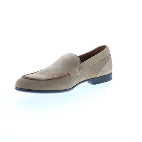 Bruno Magli Sino BM1SINL1 Mens Beige Suede Loafers & Slip Ons Casual Shoes
