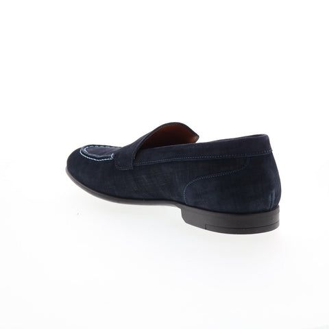 Bruno Magli Sino BM1SINN1 Mens Blue Suede Loafers & Slip Ons Casual Shoes