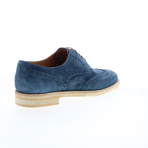 Bruno Magli Milano BM2MILN1 Mens Blue Suede Oxfords Wingtip & Brogue Shoes
