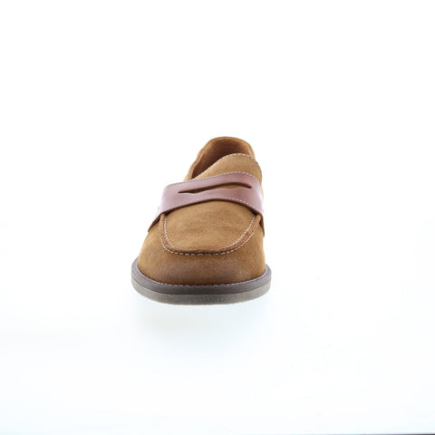 Bruno Magli Sanna BM2SNAB1 Mens Brown Suede Loafers & Slip Ons Penny Shoes