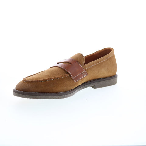 Bruno Magli Sanna BM2SNAB1 Mens Brown Suede Loafers & Slip Ons Penny Shoes