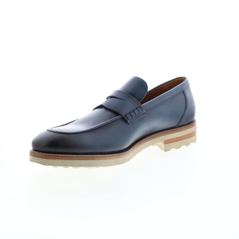 Bruno Magli Varrone BM2VARM0 Mens Blue Loafers & Slip Ons Penny Shoes