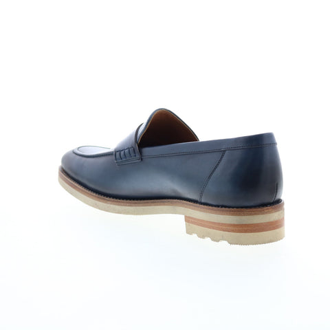 Bruno Magli Varrone BM2VARM0 Mens Blue Loafers & Slip Ons Penny Shoes