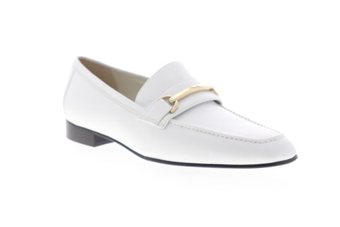 Bruno Magli Marco BM620244 Mens White Leather Low Top Casual Loafers Shoes