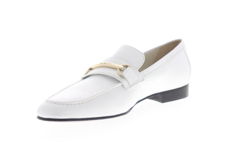 Bruno Magli Marco BM620244 Mens White Leather Low Top Casual Loafers Shoes