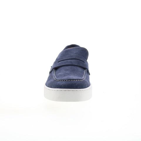 Bruno Magli Romolo BM3RMLN1 Mens Blue Suede Loafers & Slip Ons Penny Shoes