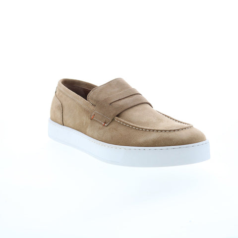 Bruno Magli Romolo BM3RMLO2 Mens Brown Suede Loafers & Slip Ons Penny Shoes
