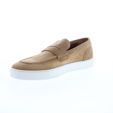 Bruno Magli Romolo BM3RMLO2 Mens Brown Suede Loafers & Slip Ons Penny Shoes