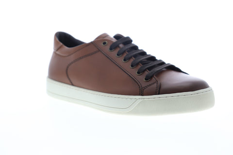 Bruno Magli Westy BM600114 Mens Brown Leather Low Top Designer Sneakers Shoes