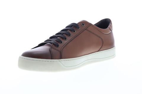 Bruno Magli Westy BM600114 Mens Brown Leather Low Top Designer Sneakers Shoes