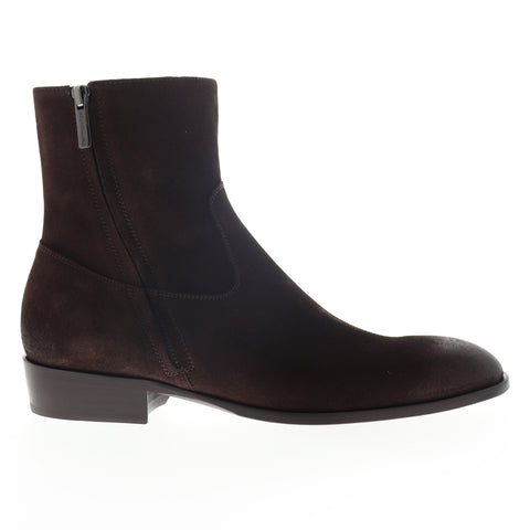 Bruno Magli Risoli BM600219 Mens Brown Suede High Top Zipper Casual Dress Boots