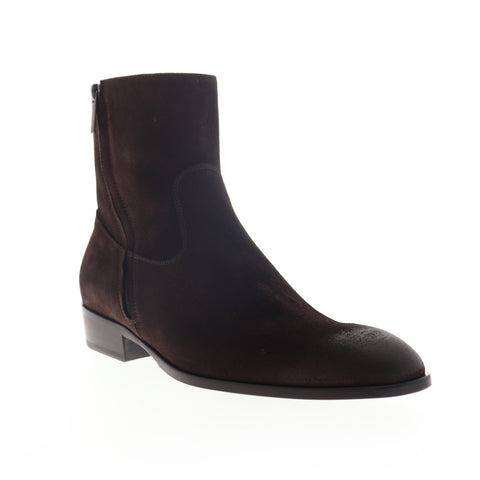 Bruno Magli Risoli BM600219 Mens Brown Suede High Top Zipper Casual Dress Boots