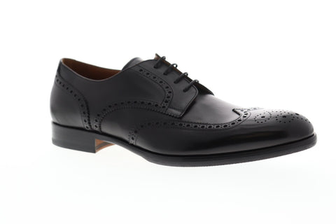 Bruno Magli Parma Mens Black Leather Casual Dress Lace Up Oxfords Shoes