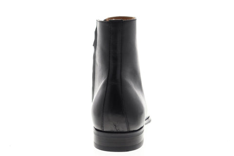 Bruno Magli Nuncio Mens Black Leather Casual Dress Zipper Boots Shoes