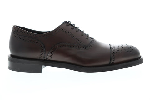 Bruno Magli Morris Mens Brown Leather Casual Dress Lace Up Oxfords Shoes