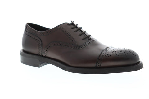 Bruno Magli Morris Mens Brown Leather Casual Dress Lace Up Oxfords Shoes
