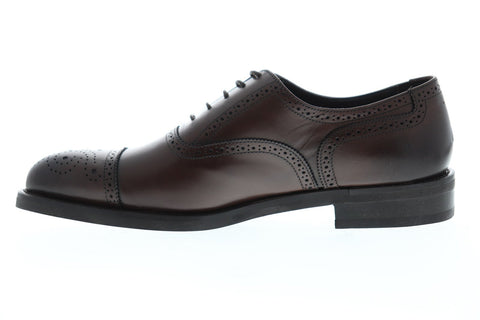 Bruno Magli Morris Mens Brown Leather Casual Dress Lace Up Oxfords Shoes